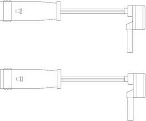 Delphi LZ0153 контрольный контакт, контроль слоя тормозных колод на MERCEDES-BENZ C-CLASS купе (CL203)