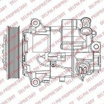 Delphi TSP0155948 компрессор, кондиционер на OPEL INSIGNIA седан