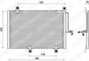 Delphi TSP0225002 конденсатор, кондиционер на LANCIA DEDRA SW (835)