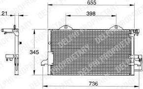 Delphi TSP0225012 конденсатор, кондиционер на AUDI 80 Avant (8C, B4)