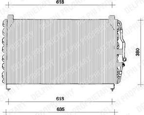 Delphi TSP0225052 конденсатор, кондиционер на OPEL OMEGA A (16_, 17_, 19_)