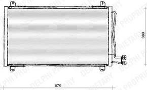 DELPHI Конденсатор кондиционера TSP0225125 (TSP0225125)
