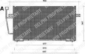 Delphi TSP0225204 конденсатор, кондиционер на VOLVO V40 универсал (VW)