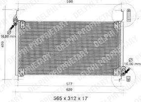 Delphi TSP0225264 конденсатор, кондиционер на FIAT MULTIPLA (186)