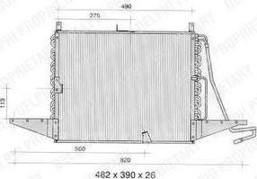 Delphi TSP0225273 конденсатор, кондиционер на FORD SCORPIO I (GAE, GGE)