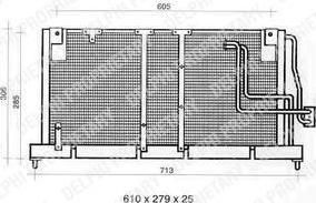 Delphi TSP0225354 конденсатор, кондиционер на OPEL CORSA B (73_, 78_, 79_)