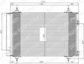 Delphi TSP0225548 конденсатор, кондиционер на PEUGEOT 308 (4A_, 4C_)