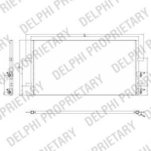 Delphi TSP0225640 конденсатор, кондиционер на FORD TRANSIT фургон