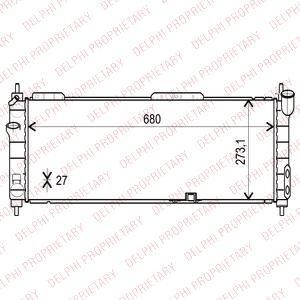 Delphi TSP0524002 радиатор, охлаждение двигателя на OPEL CORSA B (73_, 78_, 79_)