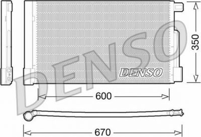 Denso DCN01004 конденсатор, кондиционер на PEUGEOT BIPPER Tepee