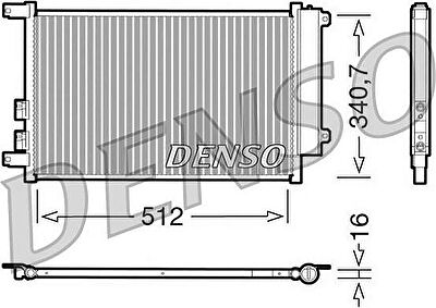 Denso DCN01010 Радиатор кондиционера