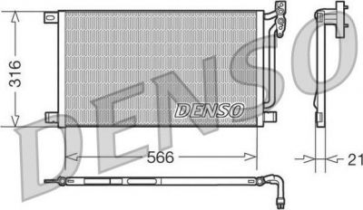 DENSO Радиатор кондиционера E46 1998-2005 (64538377648, DCN05003)