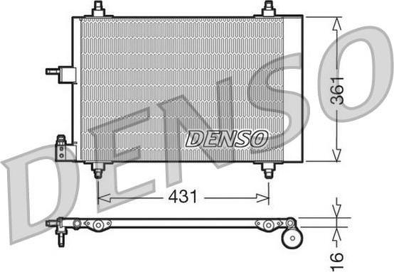 DENSO Конденсор CITROEN Berlingo - Xsara - Xsara Picasso - PEUGEOT Partner - Ranch (6455CV, DCN07009)