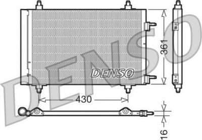 DENSO Конденсор CITROEN C4 - PEUGEOT 307 (6455CX, DCN07019)