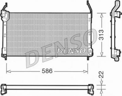 Denso DCN09014 конденсатор, кондиционер на FIAT BRAVA (182)