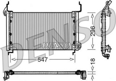 Denso DCN09082 конденсатор, кондиционер на FIAT MULTIPLA (186)