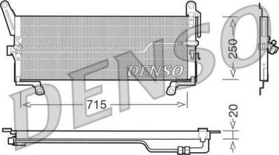 Denso DCN09098 конденсатор, кондиционер на FIAT PUNTO (176)