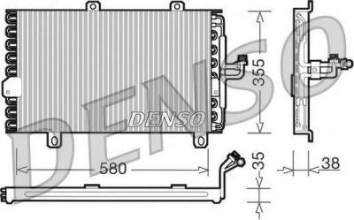 Denso DCN09142 конденсатор, кондиционер на FIAT TIPO (160)