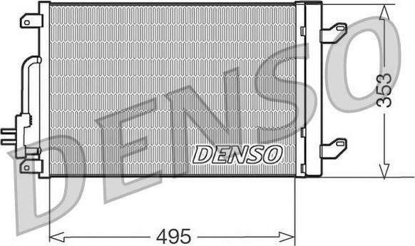 Denso DCN13015 конденсатор, кондиционер на LANCIA LYBRA SW (839BX)