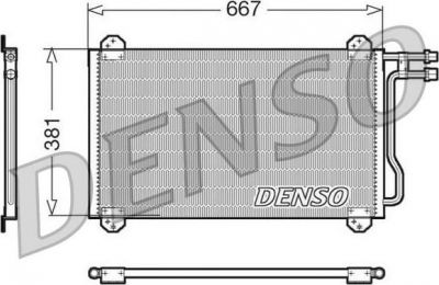 Denso DCN17055 конденсатор, кондиционер на MERCEDES-BENZ SPRINTER 4-t фургон (904)