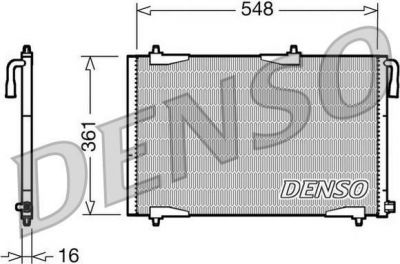 DENSO Радиатор кондиционера (конденсор) (DCN21002)