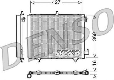 DENSO Радиатор кондиционера PSA C2, C3, DS3, 207, 1007 (6455.JF, DCN21009)