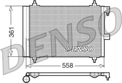 Denso DCN21025 конденсатор, кондиционер на PEUGEOT 406 Break (8E/F)