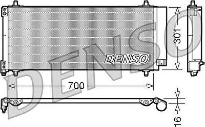 DENSO Радиатор кондиционера (конденсор) (DCN21027)