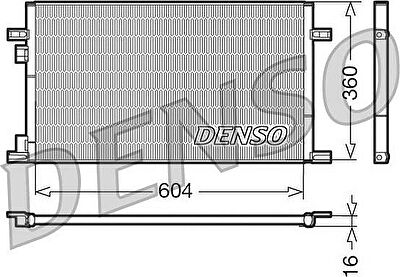 Denso DCN23019 конденсатор, кондиционер на RENAULT LAGUNA I (B56_, 556_)