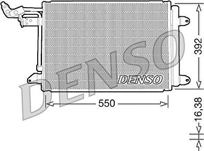 Denso DCN32002 конденсатор, кондиционер на SKODA SUPERB (3T4)