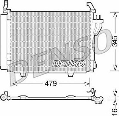 Denso DCN41002 конденсатор, кондиционер на HYUNDAI i10 (PA)