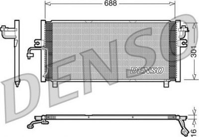 Denso DCN46004 конденсатор, кондиционер на NISSAN PRIMERA Traveller (WP11)