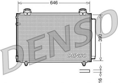 DENSO Радиатор кондиционера TOYOTA AVENSIS 2.02.4L 2003 (8845005100, DCN50024)