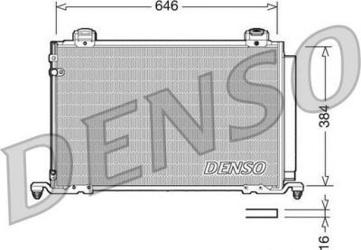 DENSO Радиатор кондиционера TOYOTA Avensis (T250) 1,6/1,8/2,0 2003 — 2008 (8845005121, DCN50026)