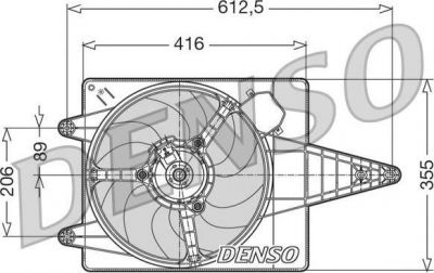 Denso DER01004 вентилятор, охлаждение двигателя на FIAT TEMPRA S.W. (159)