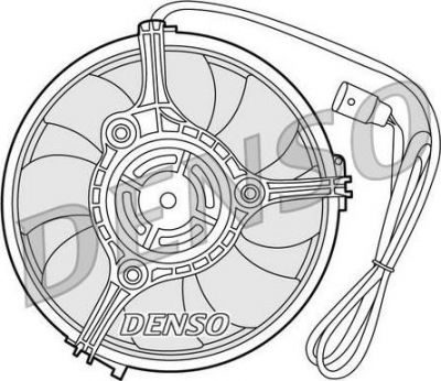DENSO Вентиляторы охлаждения двигателя A6 1.8/2.5 V6 TDI 99-03 (8D0959455R, DER02001)