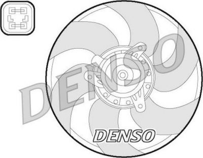 Denso DER07009 вентилятор, охлаждение двигателя на PEUGEOT 306 (7B, N3, N5)