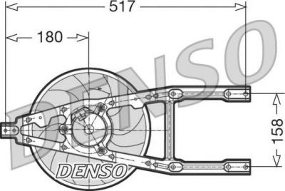 Denso DER09012 вентилятор, охлаждение двигателя на FIAT CINQUECENTO (170)