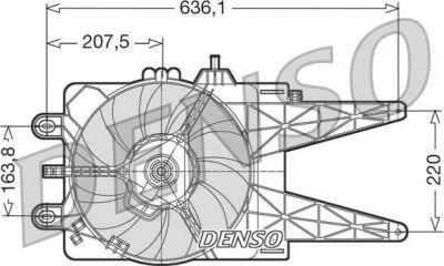 DENSO Вентилятор, охлаждение двигателя (DER09014)