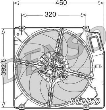Denso DER09028 вентилятор, охлаждение двигателя на FIAT TIPO (160)