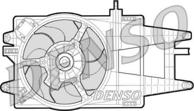 Denso DER09032 вентилятор, охлаждение двигателя на FIAT PUNTO (188)