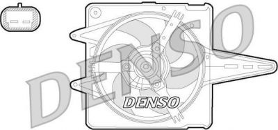 Denso DER09056 вентилятор, охлаждение двигателя на FIAT MAREA (185)