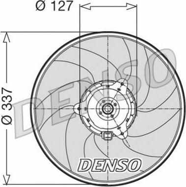 DENSO Вентилятор охлаждения ДВС PSA 306,405,605,806, Exp (125364, DER21003)