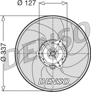 Denso DER21004 вентилятор, охлаждение двигателя на PEUGEOT 306 (7B, N3, N5)