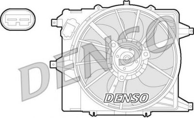Denso DER23003 вентилятор, охлаждение двигателя на RENAULT CLIO II (BB0/1/2_, CB0/1/2_)