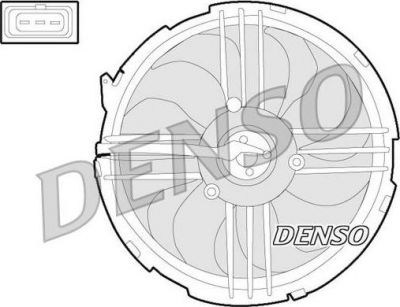 Denso DER32009 вентилятор, охлаждение двигателя на VW LUPO (6X1, 6E1)