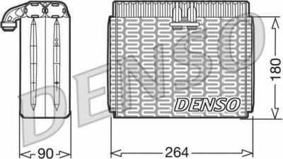 Denso DEV01010 испаритель, кондиционер на FIAT MAREA Weekend (185)