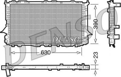 Denso DRM02002 радиатор, охлаждение двигателя на AUDI 100 (4A, C4)