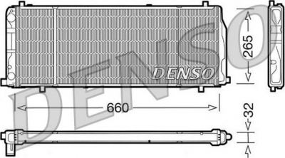 Denso DRM02004 радиатор, охлаждение двигателя на AUDI 100 (44, 44Q, C3)