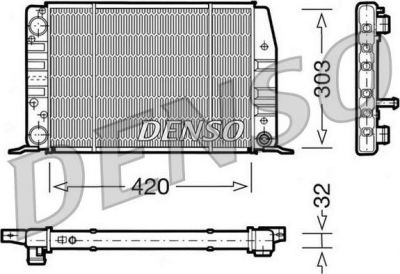 Denso DRM02012 радиатор, охлаждение двигателя на AUDI 80 (81, 85, B2)